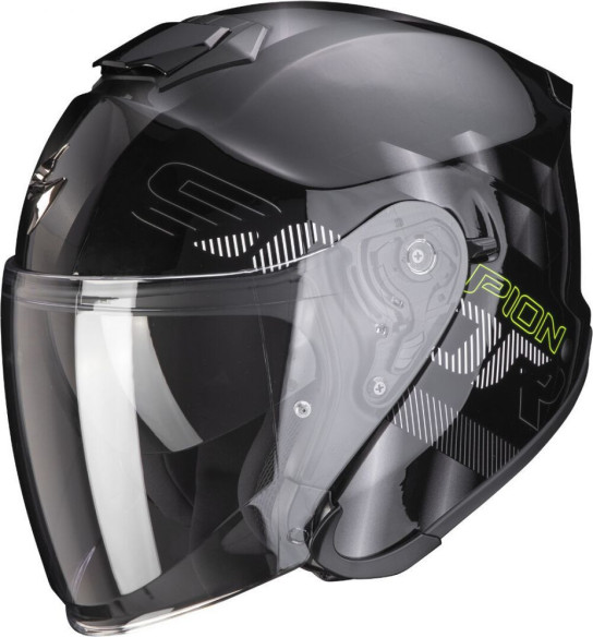 Casca Moto Open Face Jet Exo-S1 Gravity Black Silver 2021
