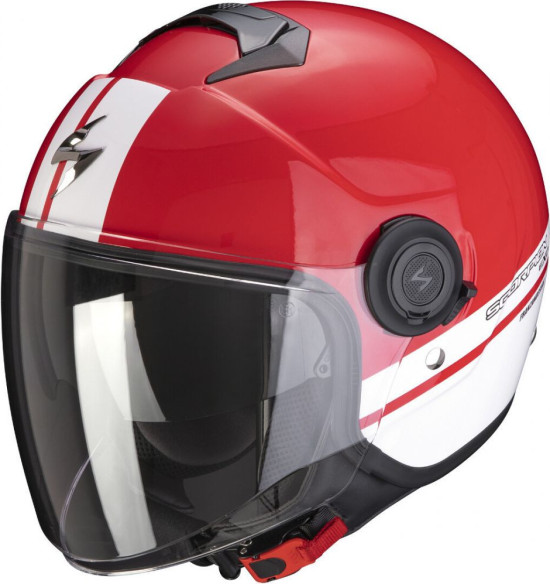 Casca Moto Open Face Jet Exo-City Strada Red White White