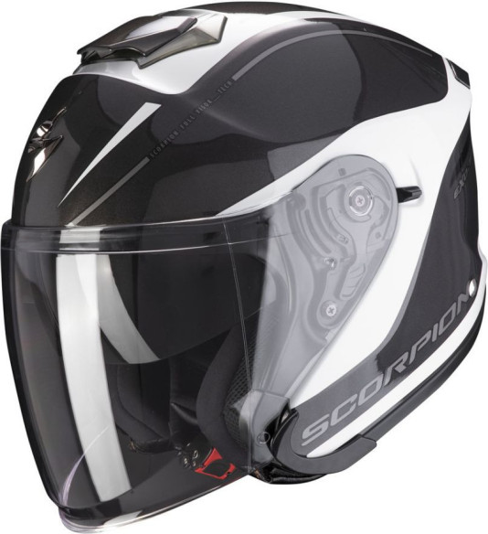 Casca Moto Open Face Jet Exo-S1 Shadow Pearl White Silver