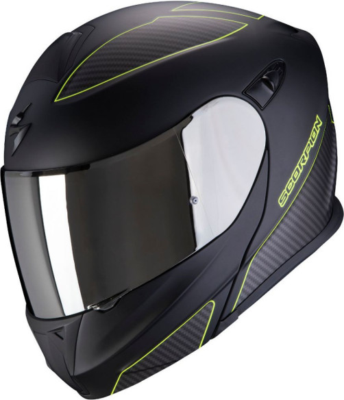 Casca Moto Flip-up Exo 920 FLUX Black Matte Hi Viz Yellow