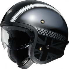Casca Moto Open Face Jet J.O Hawker TC-5 Black Silver