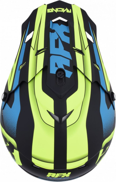 Casca Moto MX FX-17 Force Offroad Matte Black Green Blue 2021
