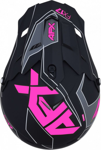 Casca Moto MX FX-17 Matte Black Pink 2021