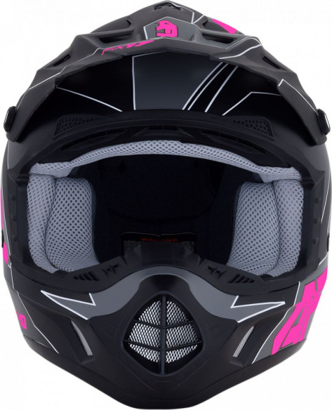 Casca Moto MX FX-17 Matte Black Pink 2021