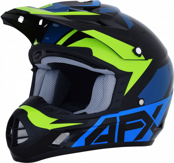 Casca Moto MX Copii FX17ye Ace Blue Lime 2021