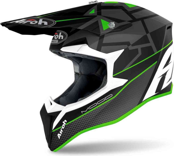 Casca Moto Enduro WRAAP MOOD Green Matt