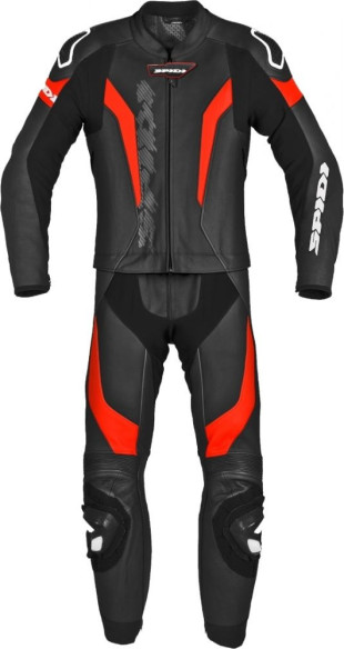 Combinezon Moto Piele Laser Touring Black Red