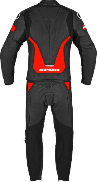 Combinezon Moto Piele Laser Touring Black Red