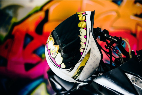 Casca Moto Full-Face Airform Grillz White