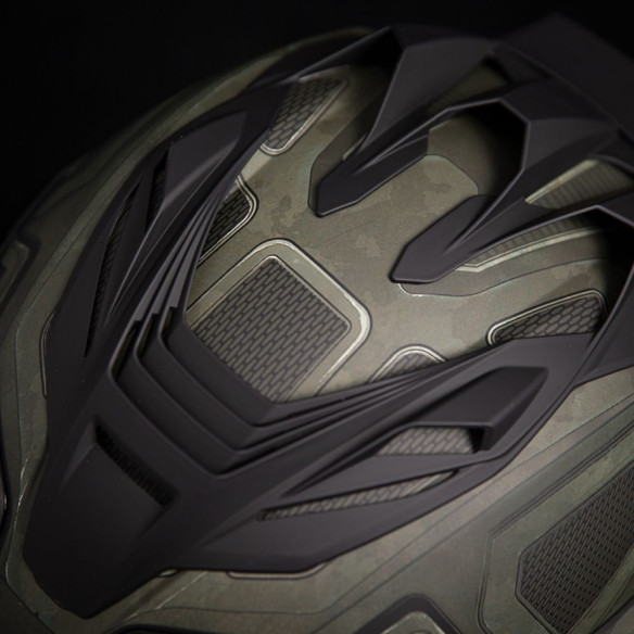 Casca Moto Full-Face Airflite Blckchain Green