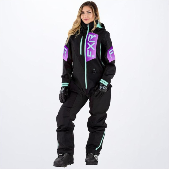 Combinezon Snow Dama Recruit F.A.S.T. Insulated Black Purple Fade Seafoam 2022