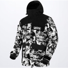 Geaca Snow Chute White Camo Black 2022