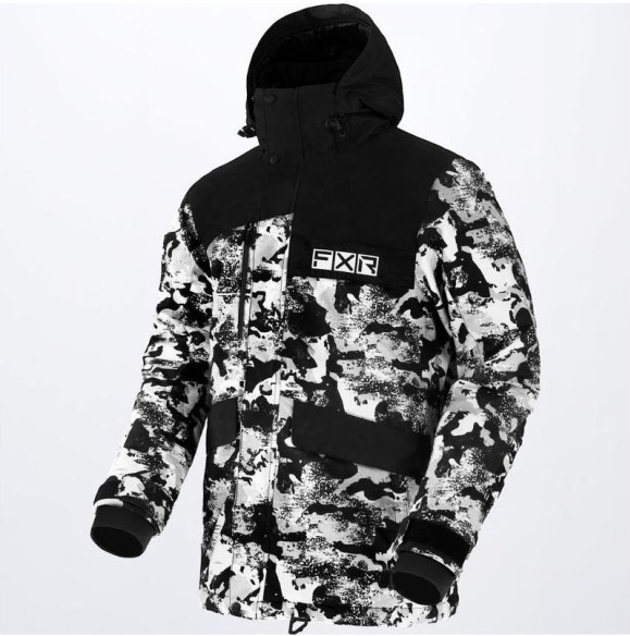Geaca Snow Chute White Camo Black 2022