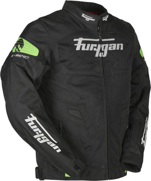 Geaca Moto Textila Jack Atom Vented Black Yellow Fluo