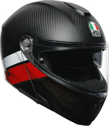 Casca Moto Flip-Up Sportmodular E05 Multi Mplk Layer Carbon Red White