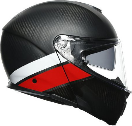 Casca Moto Flip-Up Sportmodular E05 Multi Mplk Layer Carbon Red White