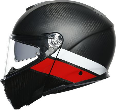 Casca Moto Flip-Up Sportmodular E05 Multi Mplk Layer Carbon Red White