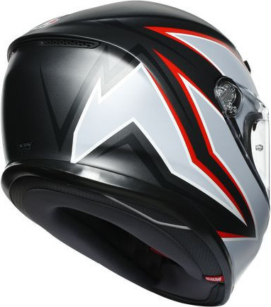 Casca Moto Full-Face K6 Ece Multi Mplk Flash Matt Black Grey Red