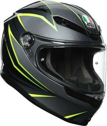 Casca Moto Full-Face K6 Ece Multi Mplk Flash Grey Black Lime