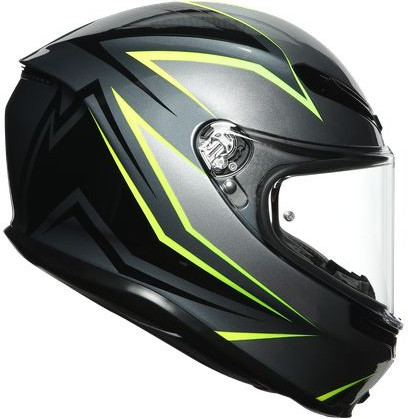 Casca Moto Full-Face K6 Ece Multi Mplk Flash Grey Black Lime