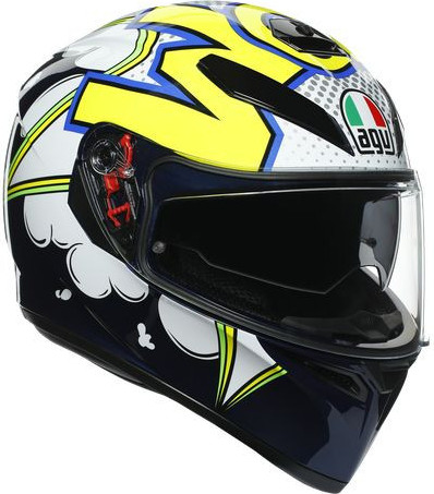 Casca Moto Full-Face K3 Sv E2205 Multi Mplk Bubble Blue Wh Yellow Fluo