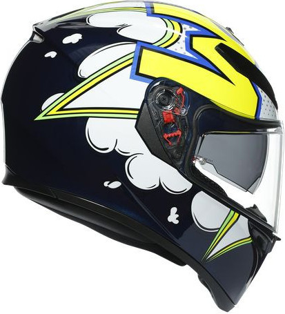 Casca Moto Full-Face K3 Sv E2205 Multi Mplk Bubble Blue Wh Yellow Fluo