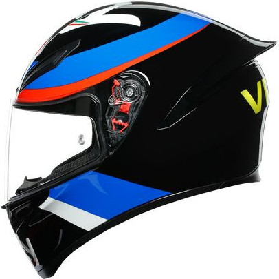 Casca Moto Full-Face K1 E2205 Replica Vr46 Sky Racing Team Black Red