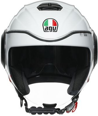 Casca Moto Open-Face Orbyt E2205 Multi Block Pearl White Ebony Red Fl