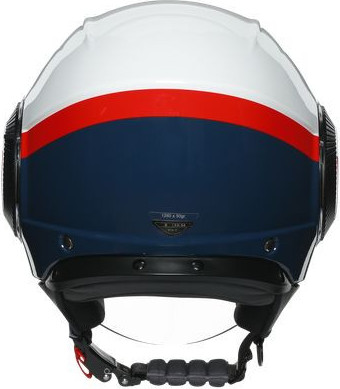 Casca Moto Open-Face Orbyt E2205 Multi Block Pearl White Ebony Red Fl