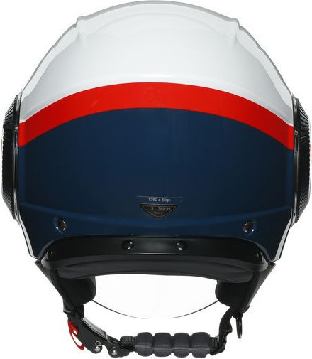 Casca Moto Open-Face Orbyt E2205 Multi Block Pearl White Ebony Red Fl