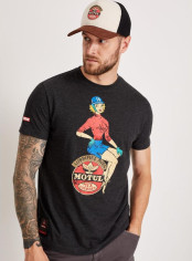 Tricou Motul Vintage Graphite Melange