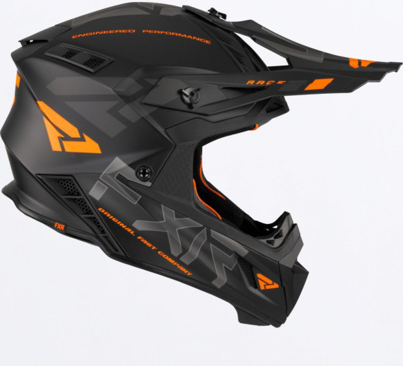 Casca Moto Enduro Snow Helium Race Div With Auto Buckle Black Orange