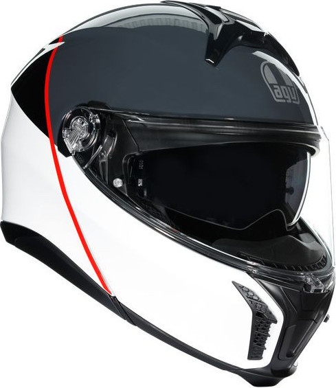 Casca Moto Flip-Up E2206 Multi Mplk Balance White Grey Red