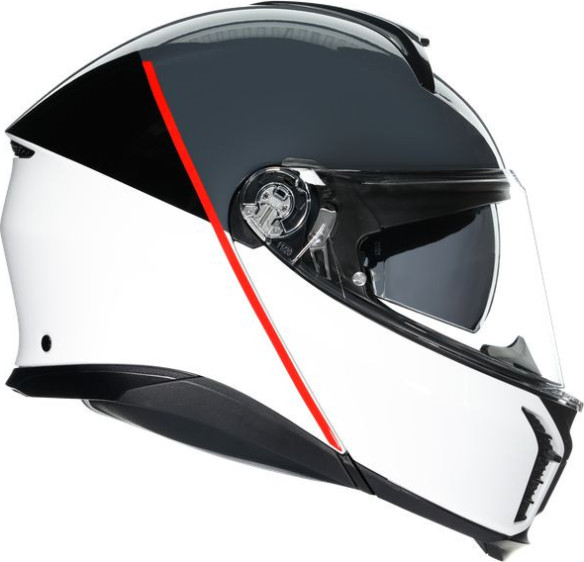 Casca Moto Flip-Up E2206 Multi Mplk Balance White Grey Red