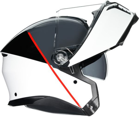 Casca Moto Flip-Up E2206 Multi Mplk Balance White Grey Red
