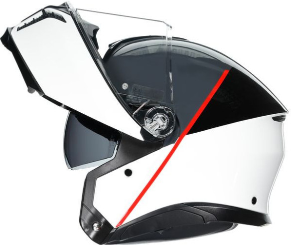 Casca Moto Flip-Up E2206 Multi Mplk Balance White Grey Red