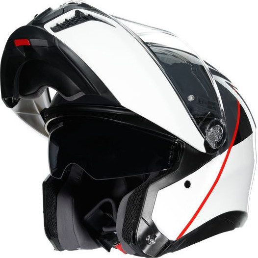 Casca Moto Flip-Up E2206 Multi Mplk Balance White Grey Red