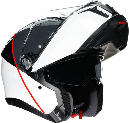 Casca Moto Flip-Up E2206 Multi Mplk Balance White Grey Red