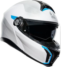 Casca Moto Flip-Up E2206 Multi Mplk Frequency Light Grey Blue