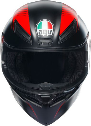 Casca Moto Full-Face K1 S E2206 Warmup Matt Black Red