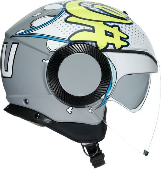 Casca Moto Open-Face Orbyt E2205 Multi Vibes Matt Grey Yellow