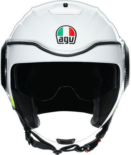 Casca Moto Open-Face Orbyt E2205 Multi Block White Blue Yellow Fluo