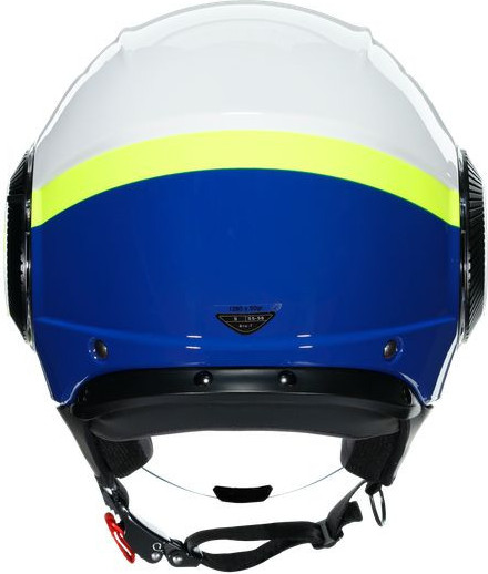 Casca Moto Open-Face Orbyt E2205 Multi Block White Blue Yellow Fluo