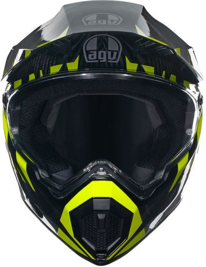 Casca Moto Touring Ax9 E2205 Multi Mplk Steppa Carbon Grey Yellow Fluo