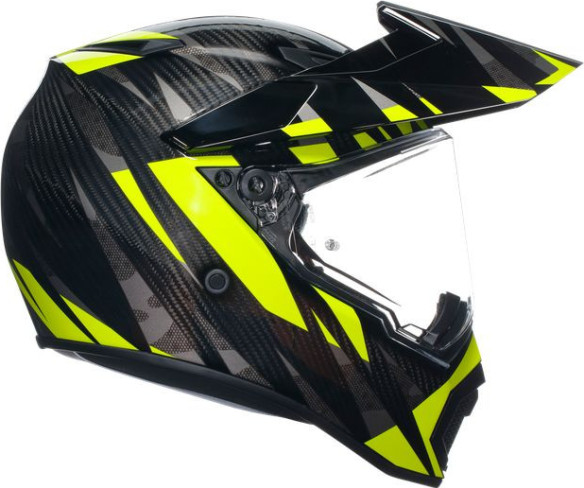 Casca Moto Touring Ax9 E2205 Multi Mplk Steppa Carbon Grey Yellow Fluo