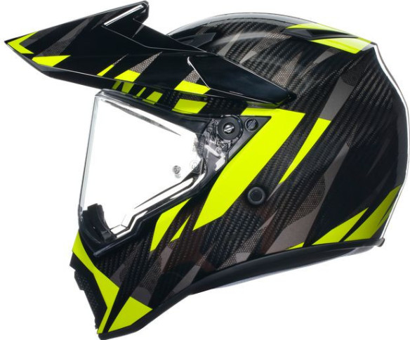 Casca Moto Touring Ax9 E2205 Multi Mplk Steppa Carbon Grey Yellow Fluo