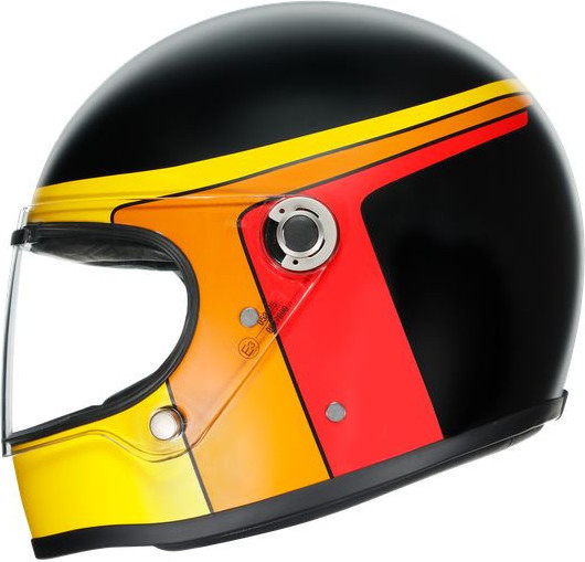 Casca Moto Open-Face X3000 E2205 Multi Gasoline Matt Black Orange
