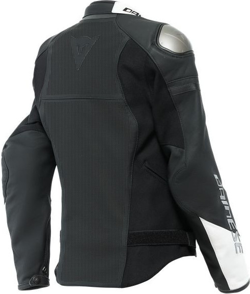 Geaca Moto Piele Dama Rapida Perf. Black-Matt Black-Matt White 23