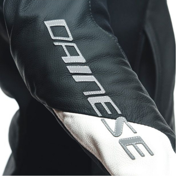 Geaca Moto Piele Dama Rapida Perf. Black-Matt Black-Matt White 23
