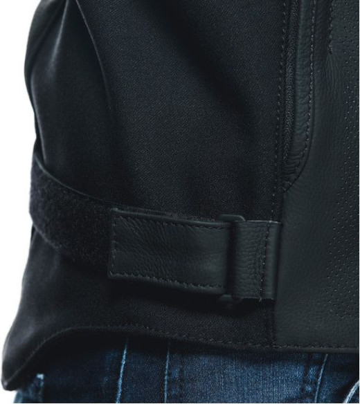 Geaca Moto Piele Dama Rapida Perf. Black-Matt Black-Matt White 23
